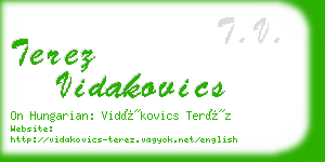 terez vidakovics business card